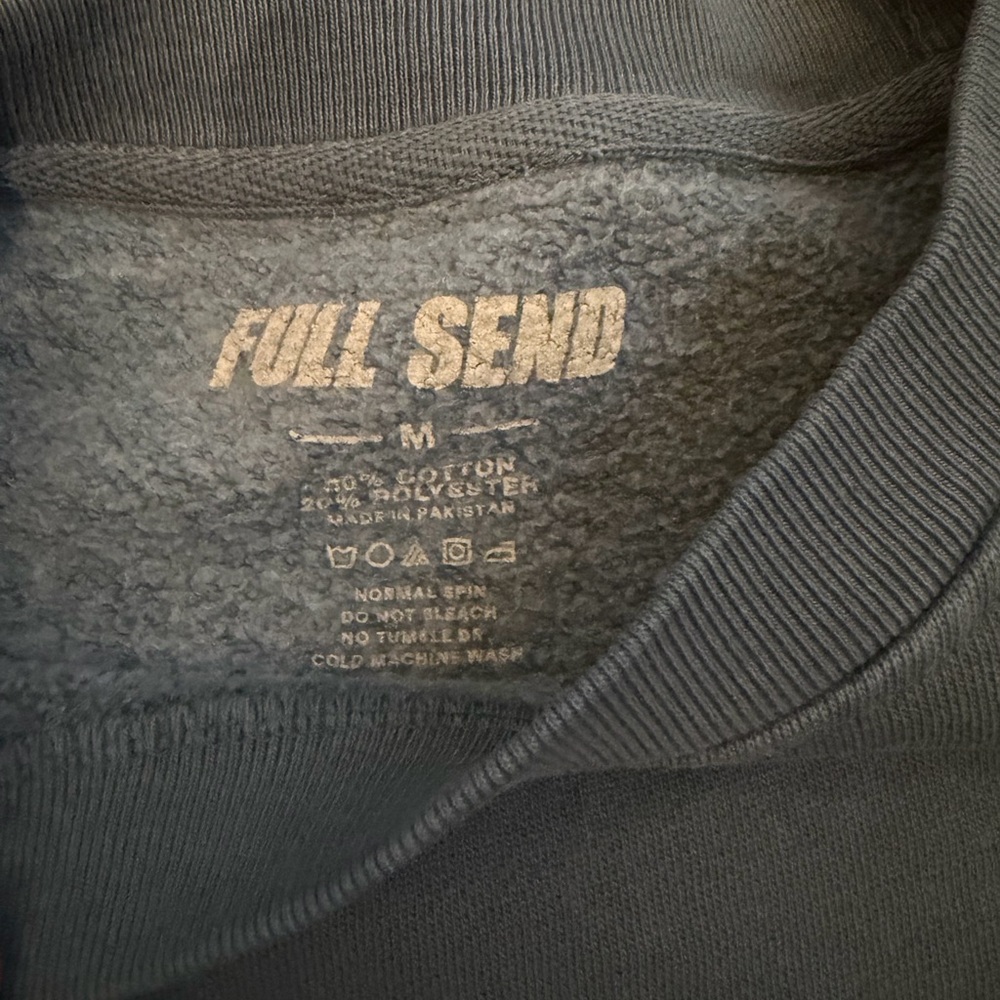 WOMENS FULL SEND BLUE SWEATSHIRT NEW WITH TAGS FLEECE LINED SZ MEDIUM - Picture 4 of 6